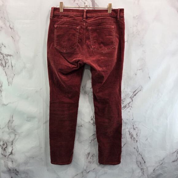 Ann Taylor LOFT Pants Womens 6 P Terracotta Rust Corduroy Modern Skinny Short - Picture 1 of 12